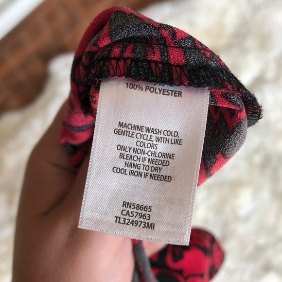 Leith Print Bell Sleeve Shift Dress High Low Small - Picture 8 of 8